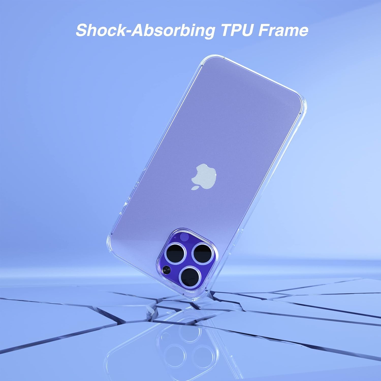 for Iphone 14 Pro Max [6.7 Inch] [1 X Phone Case+1 X Glass Screen Protector] Shock Absorption Bumper PC and TPU Clear Cover, Dynamic Island Compatible, Sensor Protection Tempered Glass