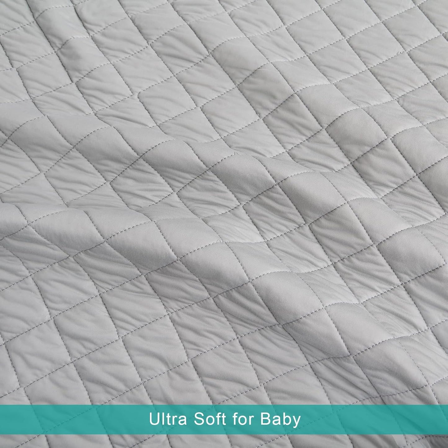 Toddler Comforter & Crib Toddler Blanket, Super Soft Quilted and Lightweight down Alternative Crib Comforter, 30X40 Inches, Grey