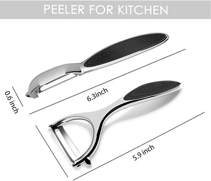 Vegetable Peeler & Stainless Steel Kitchen Tongs