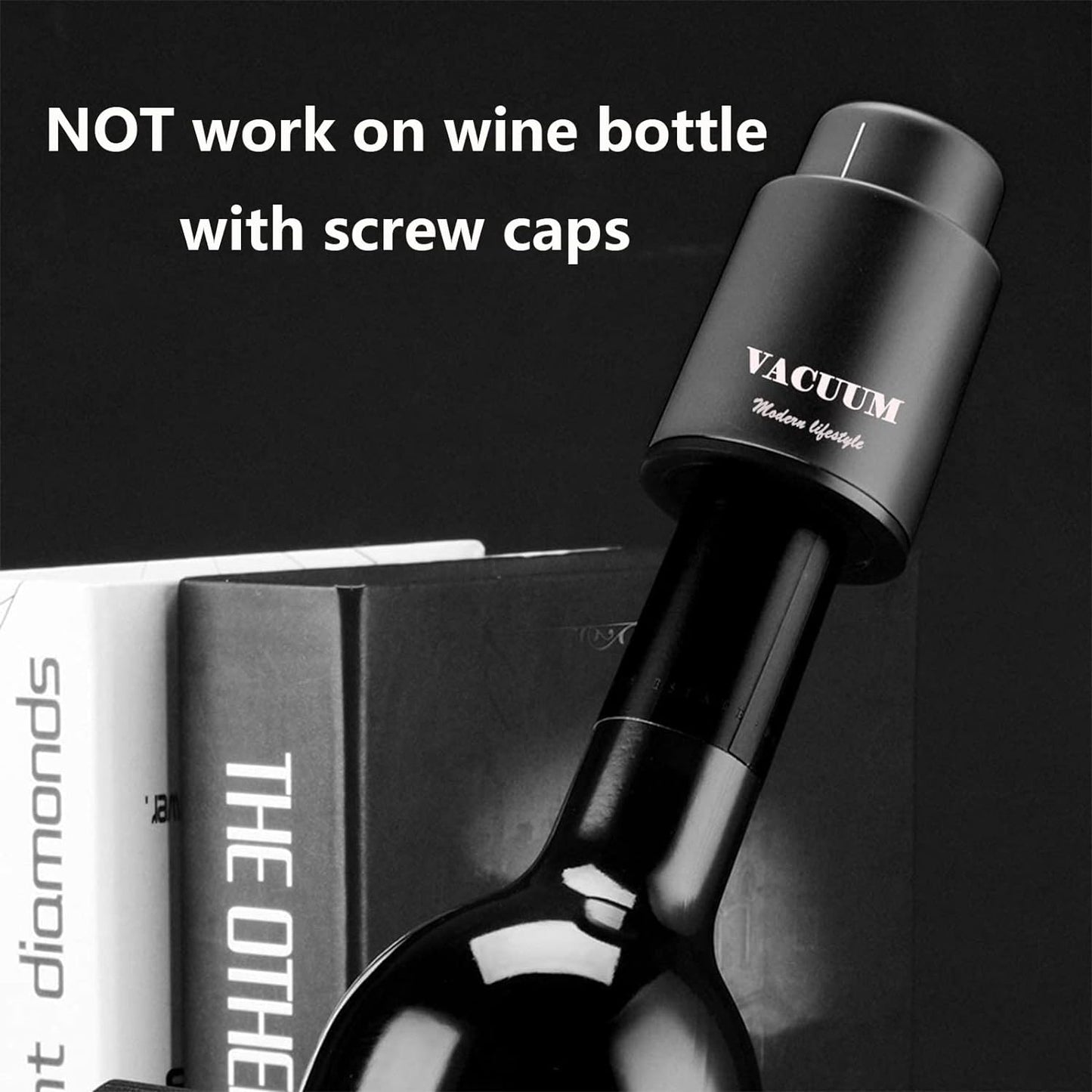 [2 PACK] Wine Bottle Stoppers,Real Vacuum Stoppers,Reusable Wine Preserver,Wine Corks Keep Fresh,Best Christmas and Birthday Gifts for Wine Lovers.