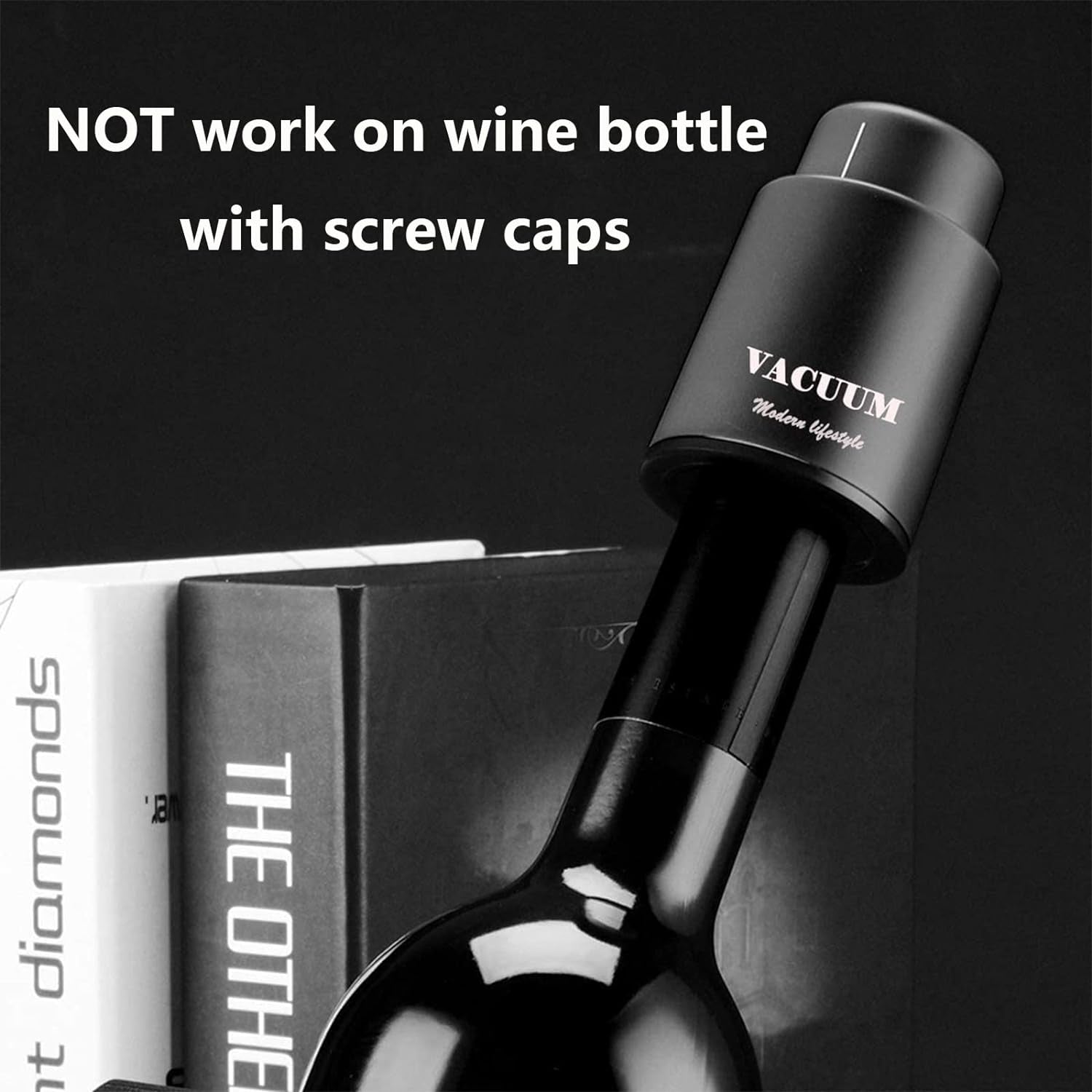 [2 PACK] Wine Bottle Stoppers,Real Vacuum Stoppers,Reusable Wine Preserver,Wine Corks Keep Fresh,Best Christmas and Birthday Gifts for Wine Lovers.
