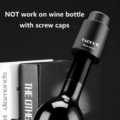 [2 PACK] Wine Bottle Stoppers,Real Vacuum Stoppers,Reusable Wine Preserver,Wine Corks Keep Fresh,Best Christmas and Birthday Gifts for Wine Lovers.