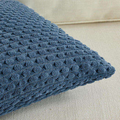 2 Packs Dusty Blue Decorative Throw Pillow Covers 12X20 Inch for Couch Bed Sofa, Modern Farmhouse Boho Home Decor, Soft Cute Plush Corduroy Cushion Case 30X50 CM