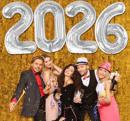 2026 Balloons, Silver 40 Inch 2026 Party Decorations New Year Nye Decorfor New Years Eve Party Supplies 2026, New Years Eve Party Balloons
