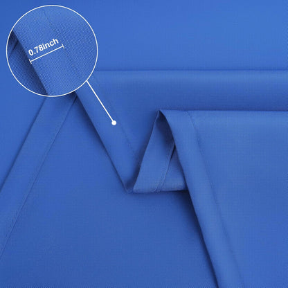 2 Pack Rectangle Table Cloth, Elastic Fitted Fabric Tablecloth Fits for 5 Foot Folding Tables, Washable Table Cover for Picnic, Camping, Indoor & Outdoor (Blue, 30" X 60")