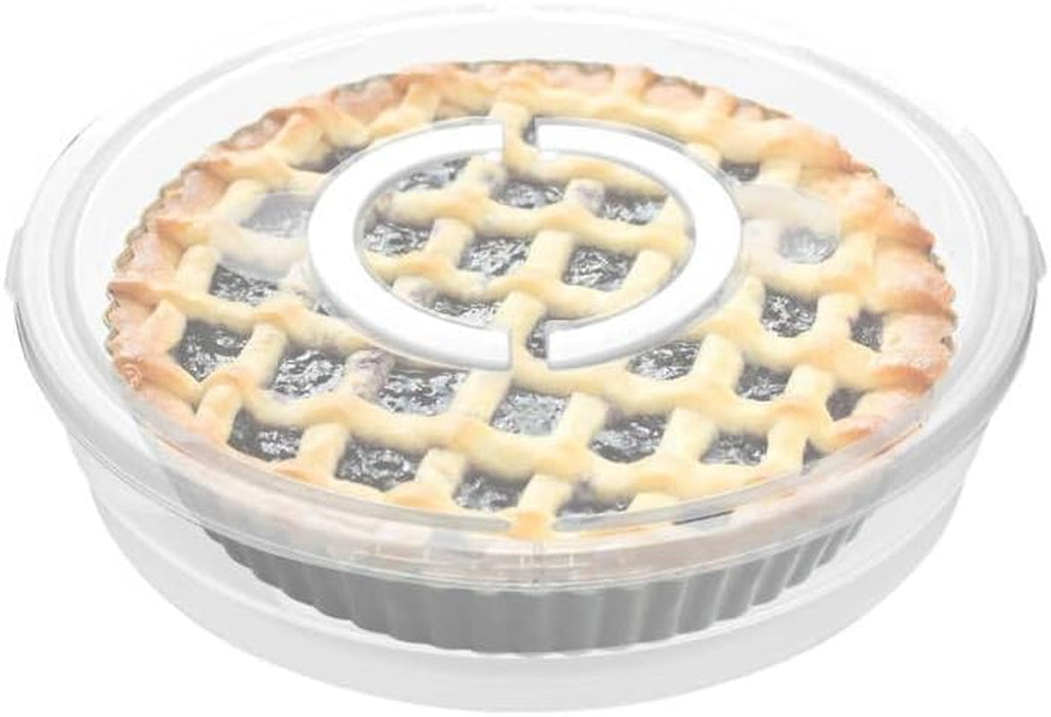 2Inch Portable Pie Carrier with Lid and Cupcake Muffin Tart Cookie Fruit Snacks Keeper Food, Pie Carrier round Pizza Holder Reusable Pie Keeper