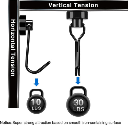 Hooks, 30Lbs+ Magnetic Magnet Hook 2025 Cruise Cabin Ship Essentials Heavy Duty Strong Refrigerator Fridge Hanging for Classroom Beach Vacation Kitchen Grills Home Mug Hanger (6 Pack)