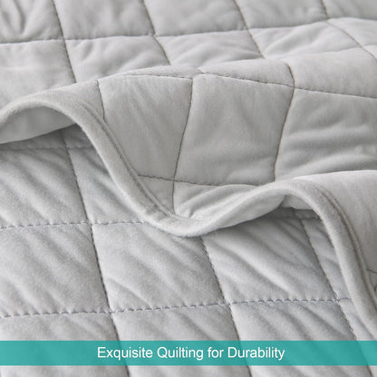 Toddler Comforter & Crib Toddler Blanket, Super Soft Quilted and Lightweight down Alternative Crib Comforter, 30X40 Inches, Grey