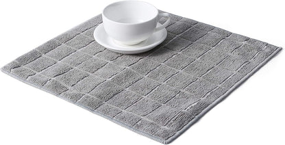 Microfiber Kitchen Rags, Cleaning Cloth for Dishes, All-Purpose - Absorbent and Lint Free Household Dish Rags with Scrub Side, 6 Pack Size 12” X 12”