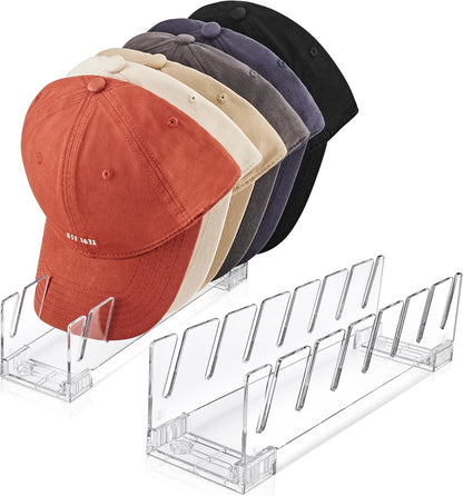 Hat Stand for Baseball Caps, 2 Pcs Hat Organizer for 14 Baseball Caps, Hat Racks for Baseball Caps, Hat Holder Display and Organizer for Bedroom, Closet, Dresser, Office