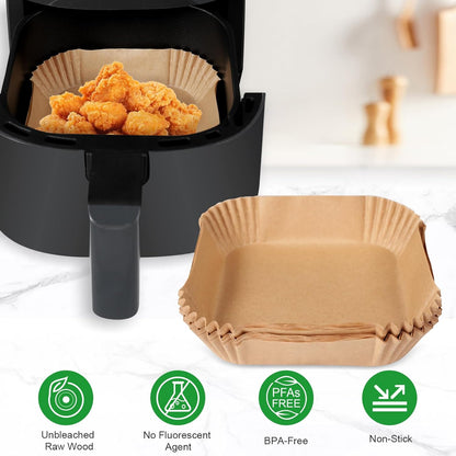 Small Air Fryer Liners Disposable Compatible with COSORI 2.1 Qt Air Fryer, 130 PCS Mini Air Fryer Liners Parchment Paper Baking Sheet for COSORI 2.1 Qt Accessories