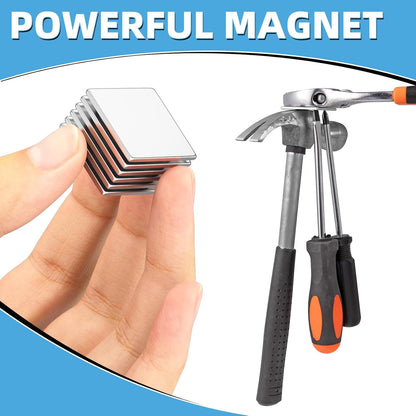 6 Pack Permanent Rare Earth Magnets, Powerful Neodymium Square Magnets for Fridge, DIY, Building, Science, Craft, Office, Whiteboard, Cruise 1.26 Inch X 1.26 Inch X 1/8 Inch