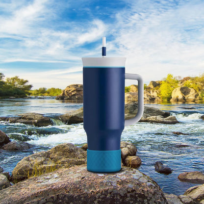 Silicone Boot for Owala 40 Oz Tumbler with Handle, Anti-Slip Protective Sleeve for Stainless Steel Triple Layer Insulated Travel Tumbler Accessories