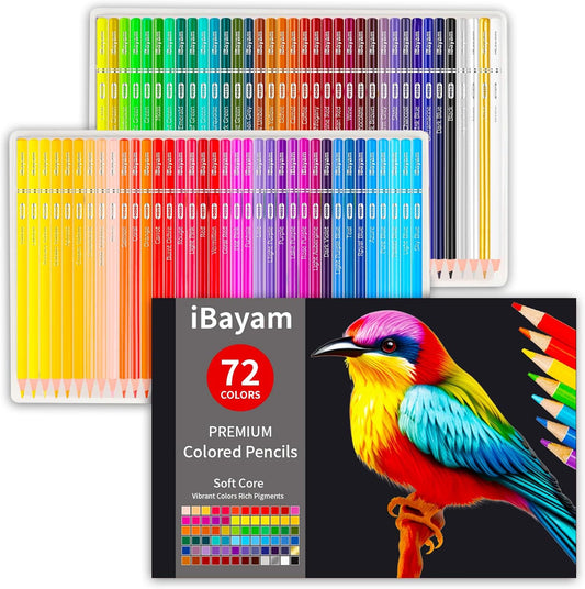 Stocking Stuffers, Art Supplies,  72 Colors Colored Pencils for Adults Coloring Books, Teen Girl Gifts Trendy Stuff, Art Supplies for Kids 9-12, Gifts for 5-12 Year Old Girl, Arts and Crafts Kit