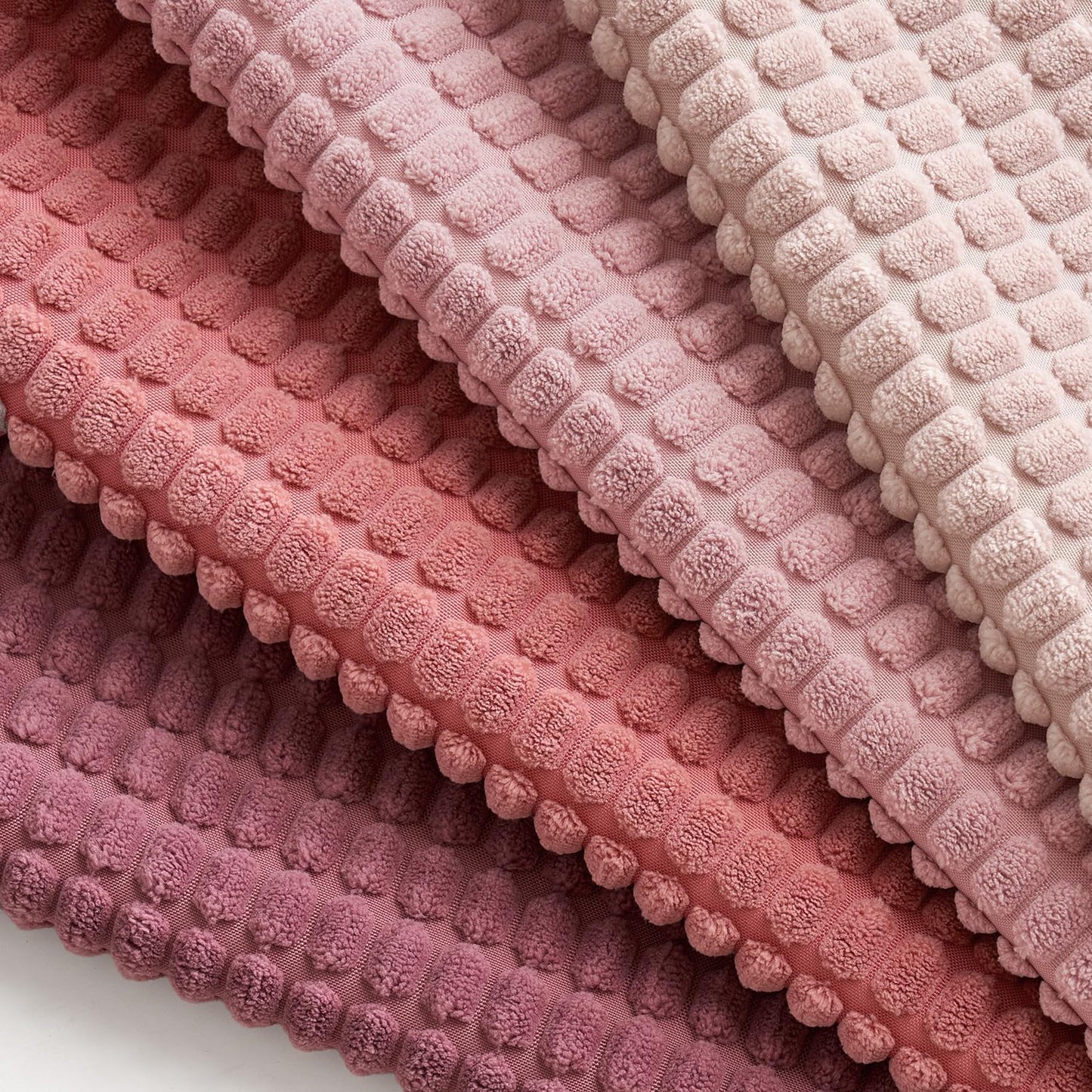 Aesthetic Pink Corduroy Pillow Covers Set of 4 - 18x18 Inch Soft Throw Pillows for Romantic Home Decor, Ideal for Living Room and Bedroom