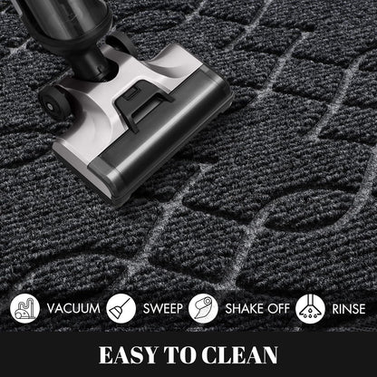 Chenille Bathroom Rug Mat Durable Front Door Mats, Heavy Duty Water Absorbent Mud Resistant Easy Clean Entry Outdoor Indoor Rugs