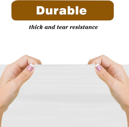 2PCS White Plastic Tablecloths 54 X 108 Inch, Disposable Table Cloths Rectangle Party Table Covers