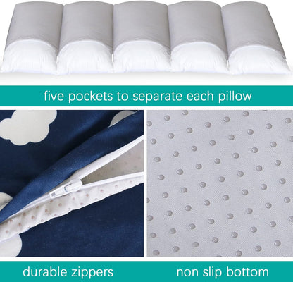 Floor Lounger Cover Non-Slip & Super Soft Floor Sofa Pillow Bed Cover, Great Choice for Kids or Adults Perfect for Slumber Party, Cloud Queen (Pillow Not Included)