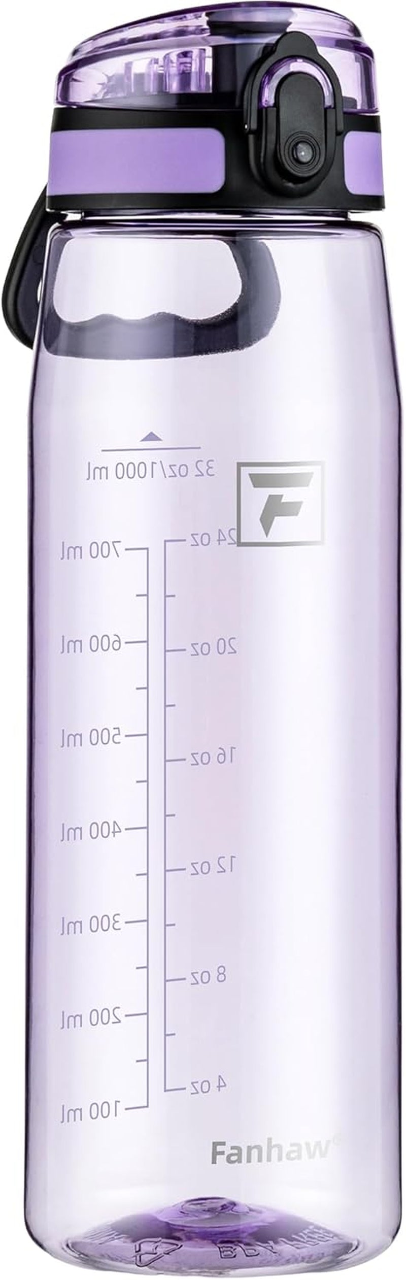32 Oz Tritan Water Bottle with Chug Lid - Clear, Bpa-Free, Lightweight, Wide Mouth, Leak-Proof, Perfect for Gym, Travel, School, Office, and Sports (Amethyst)