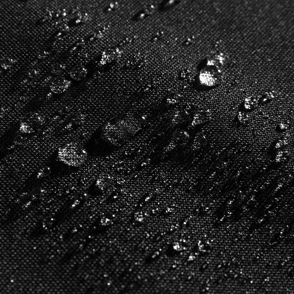 Pack of 2 Decorative Outdoor Waterproof Pillow Covers Square Garden Cushion Sham Throw Pillowcase Shell for Spring Patio Tent Couch 18X18 Inch Black