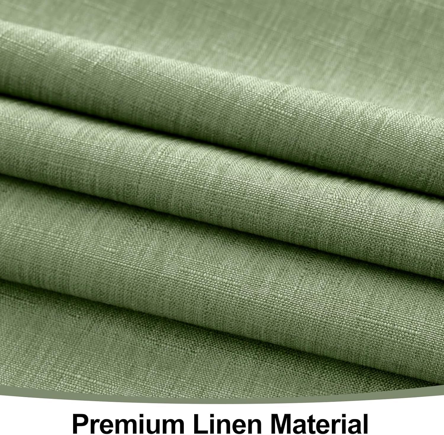 Rectangle Table Cloth Linen Textured, Waterproof Spillproof Anti-Wrinkle Burlap Tablecloth, Washable Decorative Fabric Table Cover for Dining, Party, Banquet, 52 X 70 Inch, Sage Green