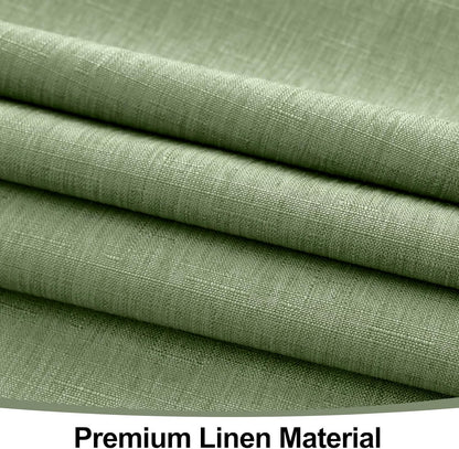 Rectangle Table Cloth Linen Textured, Waterproof Spillproof Anti-Wrinkle Burlap Tablecloth, Washable Decorative Fabric Table Cover for Dining, Party, Banquet, 52 X 70 Inch, Sage Green