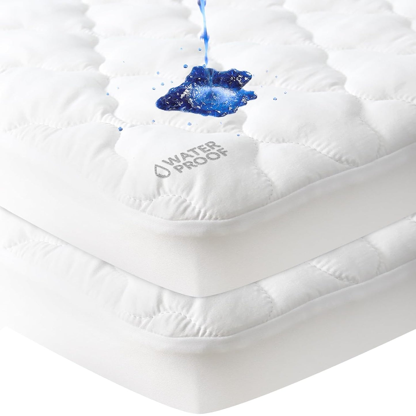 Waterproof Pack and Play Sheets Compatible with 4Moms Breeze plus Playard, Pack and Play Mattress Pad, White