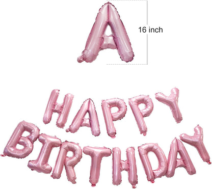 Pink Party Fringe Backdrop with Happy Bday Banner
