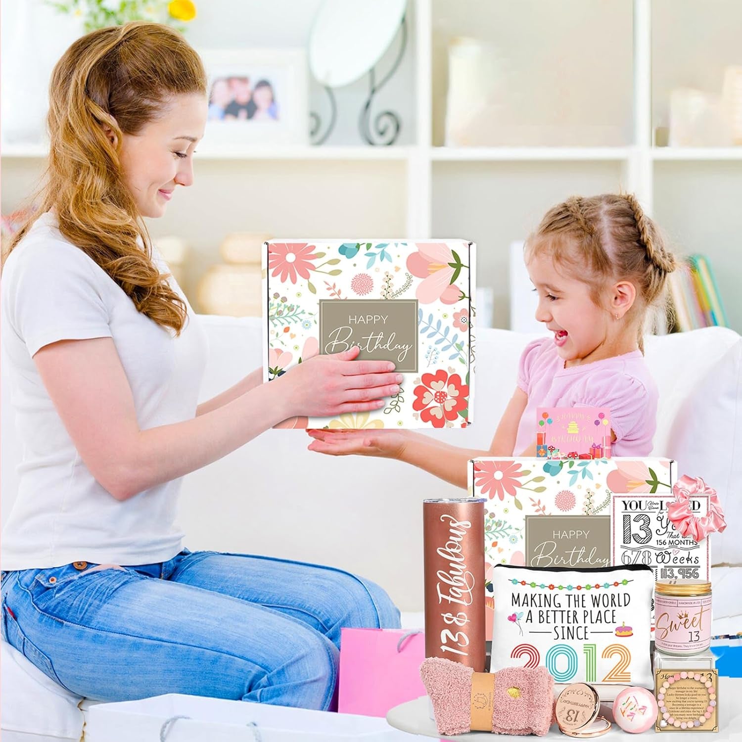 13Th Birthday Gifts for Girls, 13 Year Old Girl Born in 2012 Gifts 10 Pieces Unique 13Th Birthday Gift for Daughter, Niece, Granddaughter, Official Teenager 13 Year Old Bday Gift for Her, Teen Girl