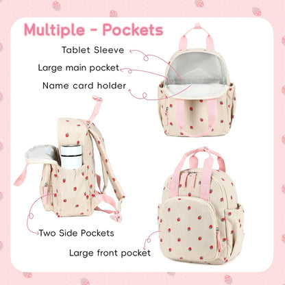 Toddler Backpack for Girls Boys 2-4 Cute 12" Preschool Kindergarten Backpacks Kids Daycare Bags School Travel