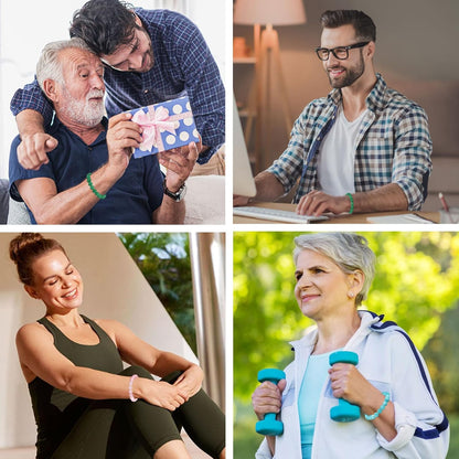 Handmade Green Jade Bracelet for Women,Stress Relief Healing Crystal Bracelet,Natural Jade Bead Bracelet,10Mm Stretch Elastic Bracelet,Crystal Jewelry Gifts for Women Men (Jade)