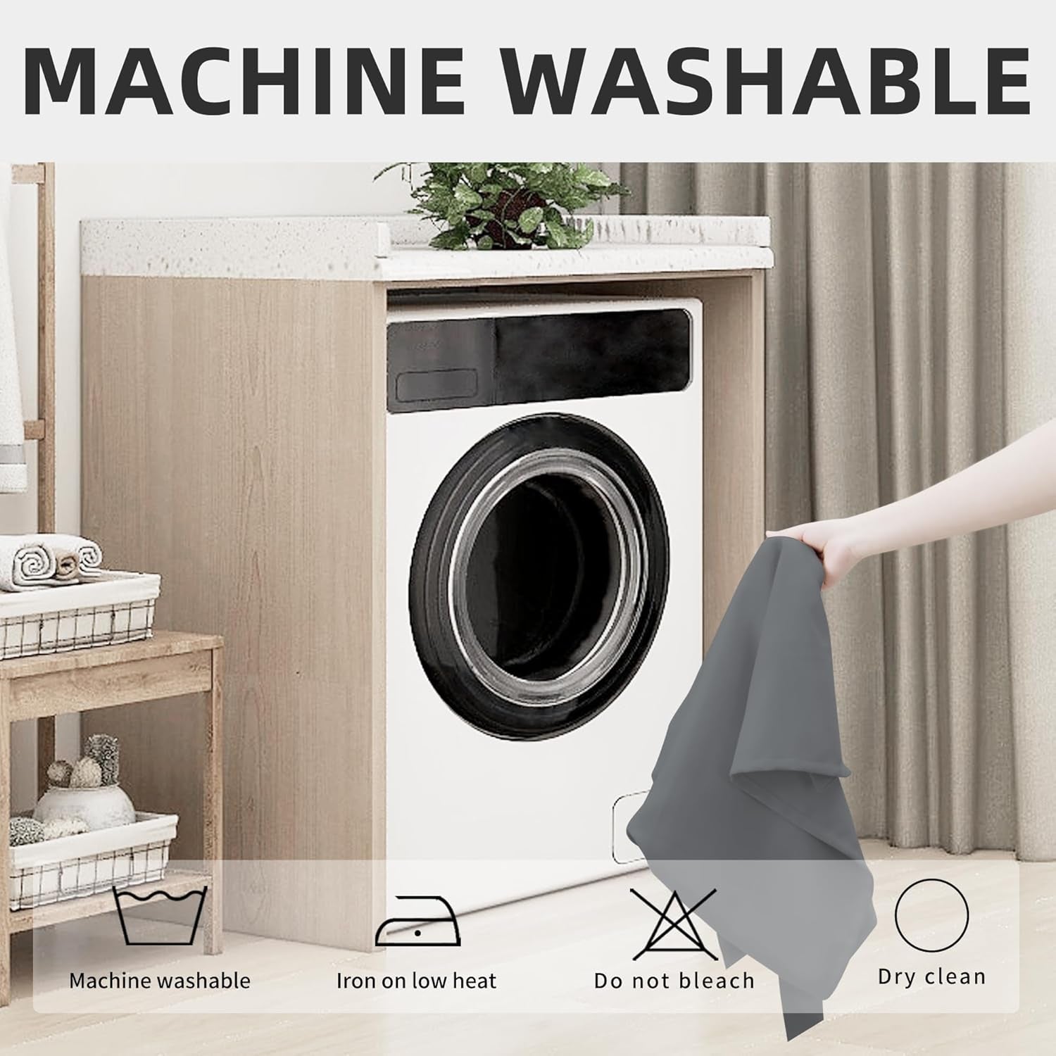 Blackout Door Curtains, Rod Pocket Privacy Light Filtering Sidelight Curtains French Door Curtains with Tieback, 1 Panel, 25X40 Inch, Gray