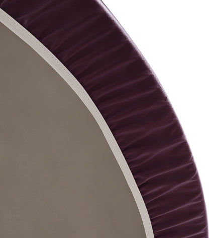 Fitted round Table Cloth, Reversible Waterproof Stain Resistant Elastic Stretch Tablecloth, Wipe Clean Table Cover for Outdoor/Indoor Use, Fits round Tables up to 40" - 44" Diameter, Burgundy