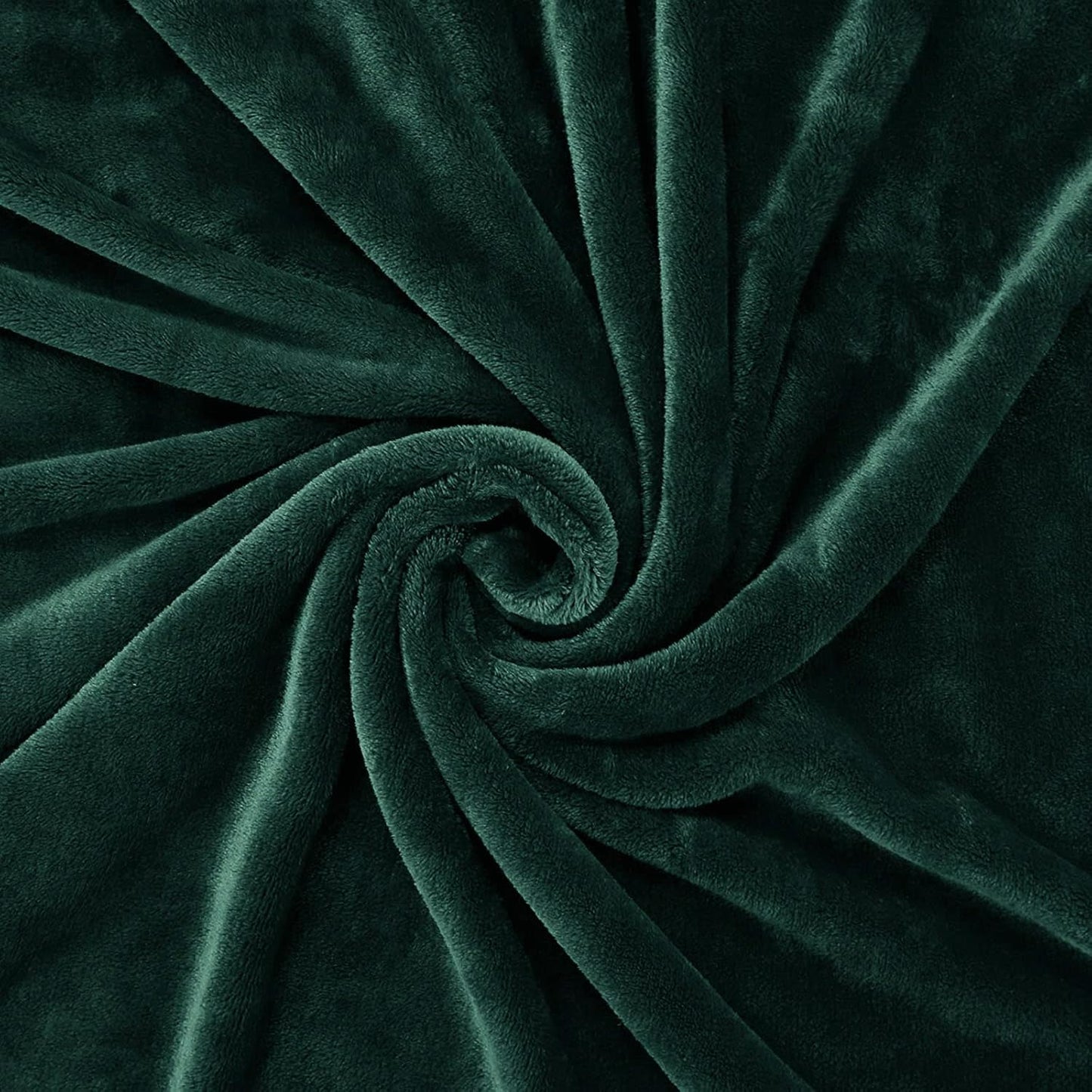 Extra Large Forest Green Fleece Throw Blanket - 300GSM Super Soft and Warm, Cozy and Lightweight for All Season Use, 50x70 Inches