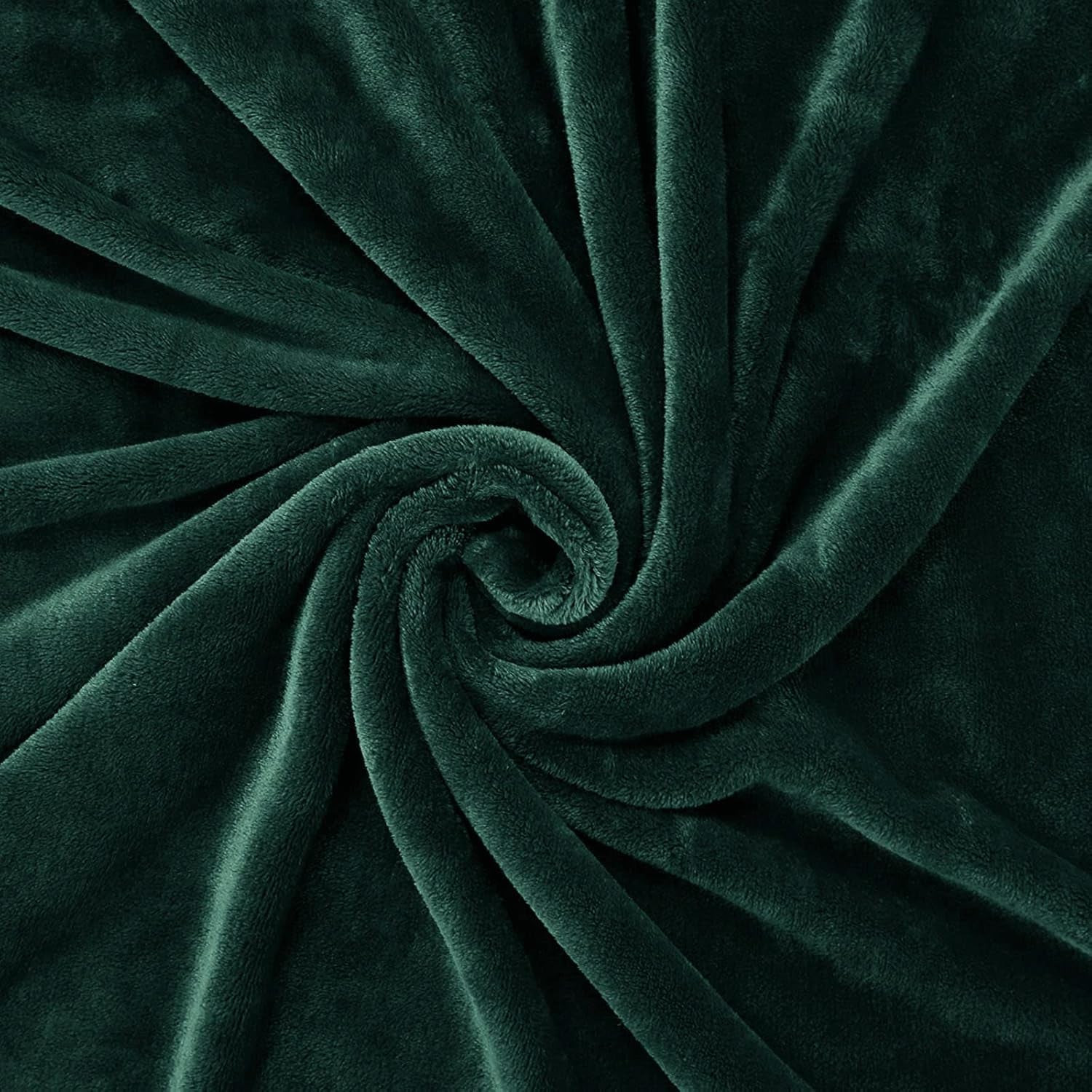 Extra Large Forest Green Fleece Throw Blanket - 300GSM Super Soft and Warm, Cozy and Lightweight for All Season Use, 50x70 Inches