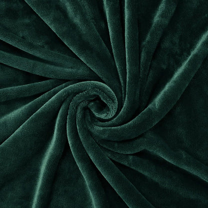 Extra Large Forest Green Fleece Throw Blanket - 300GSM Super Soft and Warm, Cozy and Lightweight for All Season Use, 50x70 Inches