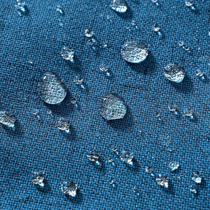 Pack of 2 Outdoor Throw Pillow Covers Waterproof Decorative Soft Pillowcases Linen Farmhouse Square Cushion Shams for Patio Balcony Couch Garden 18X18 Inch，Dark Blue