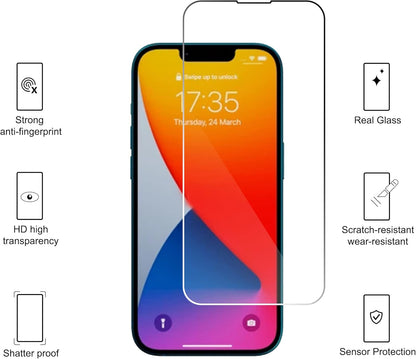 Iphone 14/14 Pro [6.1 Inch] Glass Screen Protector 3 Pack and Privacy Screen Protector for Iphone 14 Pro[6.1 Inch Display] 2 Pack +Camera Lens Protector 2 Pack