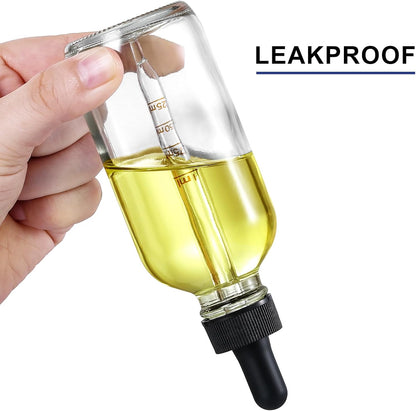 4 Pack 4Oz Glass Dropper Bottles with Measured Dropper - 120Ml Clear Tincture Bottles with Calibrated Glass Eye Droppers (1Ml), Leakproof Essential Oil Bottle for Health, Personal Care & Beauty