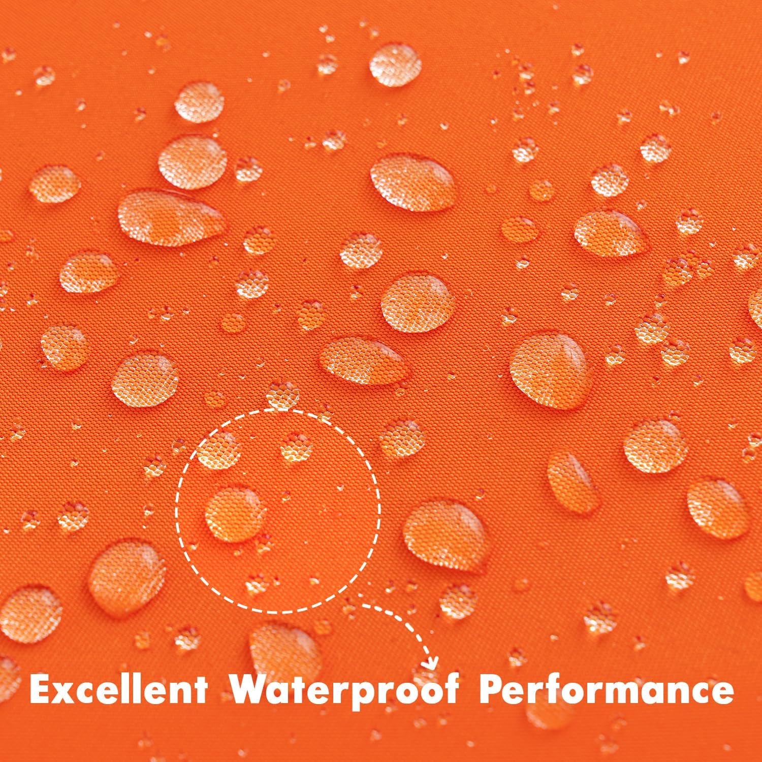 Outdoor Waterproof Decorative Pillow Covers in Orange - Fade Resistant for Patio, Tent, Couch, and Living Room - Pack of 2, 16x16 Inch, Ideal for Spring and Summer