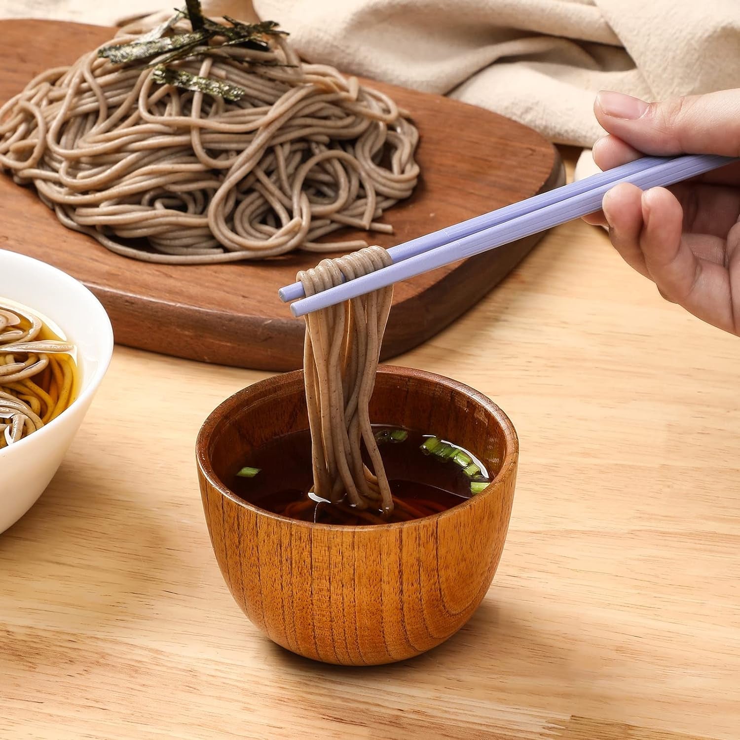 10-Pair Reusable Fiberglass Chopsticks, Non-Slip Chop Sticks Set Japanese Style, Dishwasher Safe, 9.5-Inch