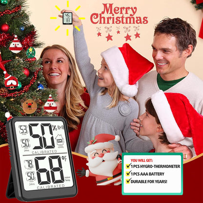 Room Thermometer, Digital Small Hygrometer Indoor Thermometer Humidity Gauge, Temperature Humidity Meter with Max/Min Record Monitor Sensor for Home, Plants - Battery Included