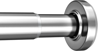 Spring Tension Shower Curtain Rod, 31-46.5 Inches Heavy Duty Tension Rod Rust Proof Bathroom Curtain Rod, Adjustable No Drill Easy Segmented Installation, Chrome
