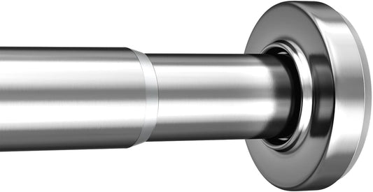 Spring Tension Shower Curtain Rod, 31-46.5 Inches Heavy Duty Tension Rod Rust Proof Bathroom Curtain Rod, Adjustable No Drill Easy Segmented Installation, Chrome
