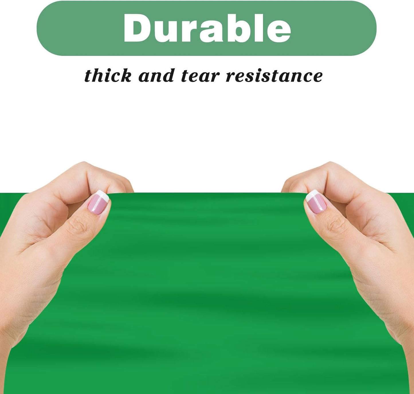 2PCS Green Plastic Tablecloths 54 X 108 Inch, Disposable Table Cloths Rectangle Party Table Covers