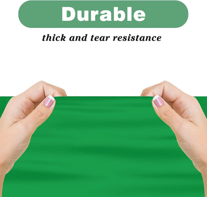 2PCS Green Plastic Tablecloths 54 X 108 Inch, Disposable Table Cloths Rectangle Party Table Covers