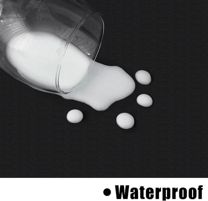 Rectangle Vinyl Tablecloth, Waterproof Spillproof Plastic Flannel Backed Table Cloth, Wipe Clean Table Cover for Dining, Buffet Parties and Camping (Black, 54" X 78")