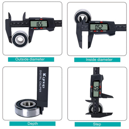 Digital Caliper, Caliper Measuring Tool with LCD Screen, Electronic Micrometer Caliper with Auto-Off Feature, Inch and Millimeter Conversion(0-6")