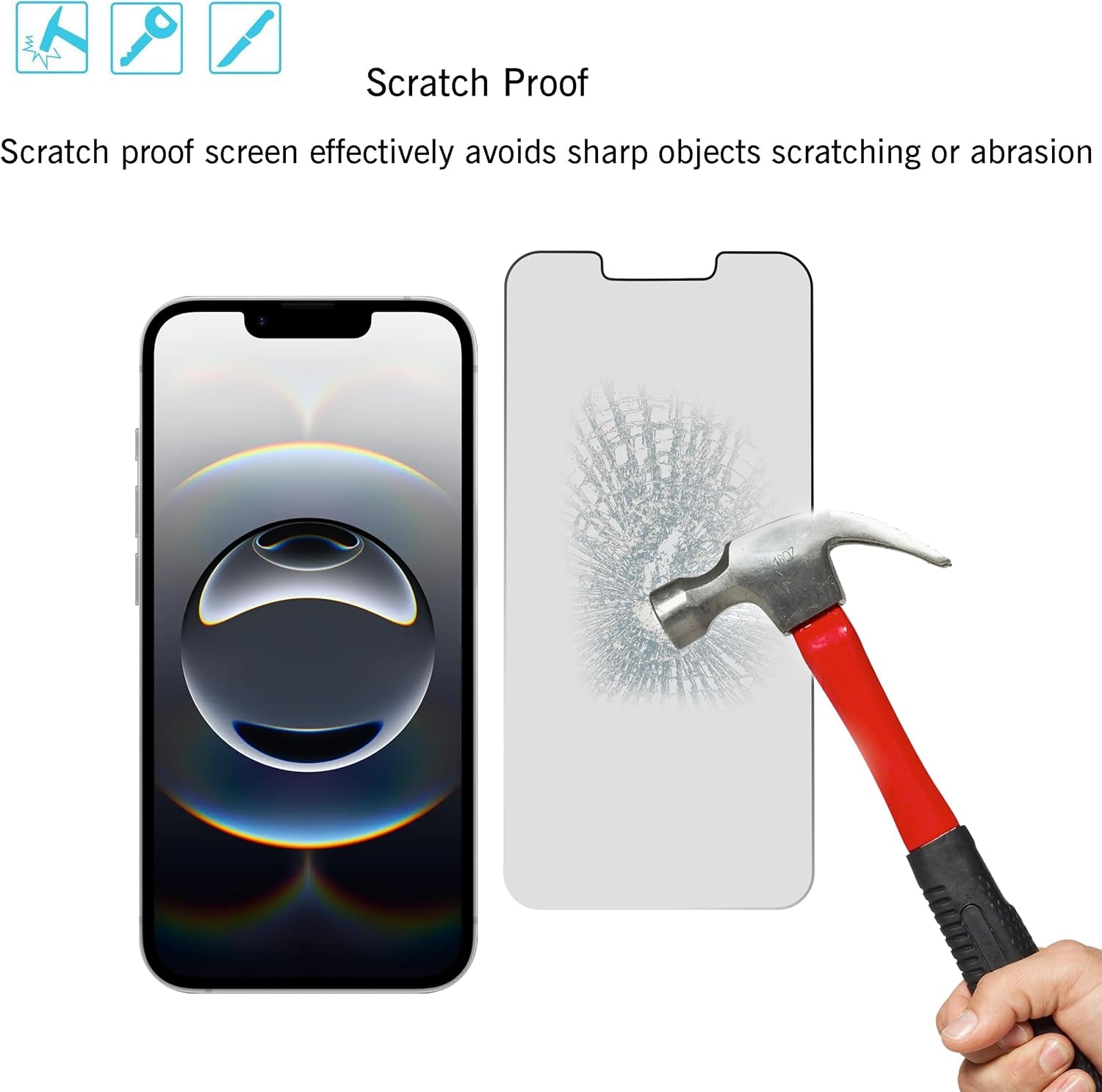 Privacy Screen Protector for Iphone 16E / Iphone 14 / Iphone 13 / Iphone 13 Pro [6.1 Inch] 2 Pack anti Spy Private Tempered Glass Anti-Scratch Case Friendly [Not for Iphone 16 6.1 Inch]