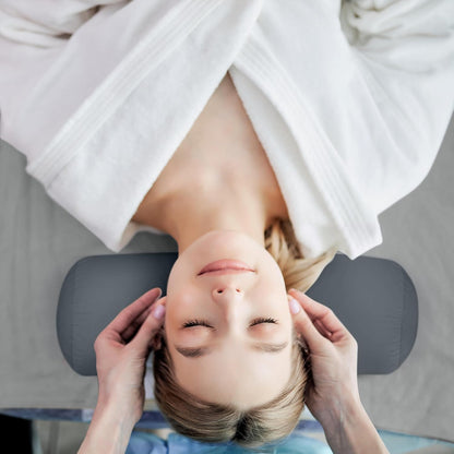 Bolster Pillows Insert (Pack of 2, Grey) - 6 X 16 Inches Bed and Couch Pillows - Indoor Decorative Pillows